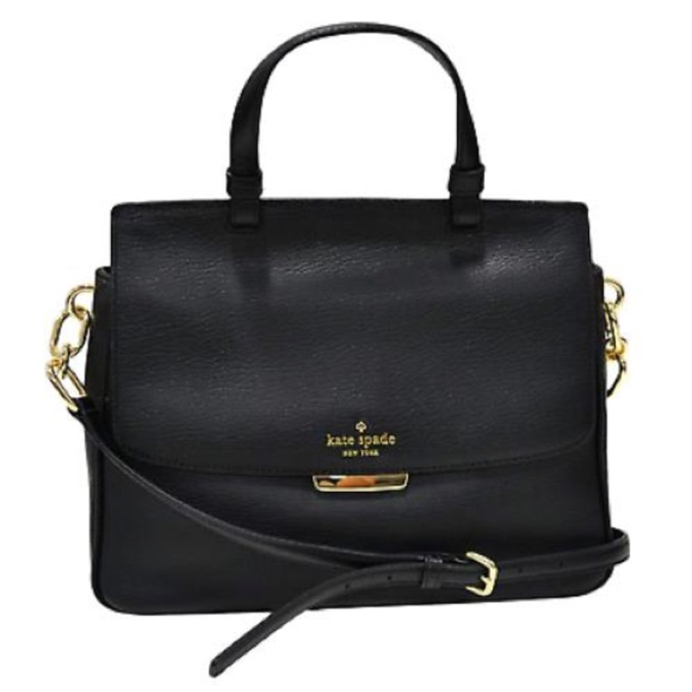 Kate Spade Rea Robinson Lane Leather Satchel Bag - Black WKRU5396
